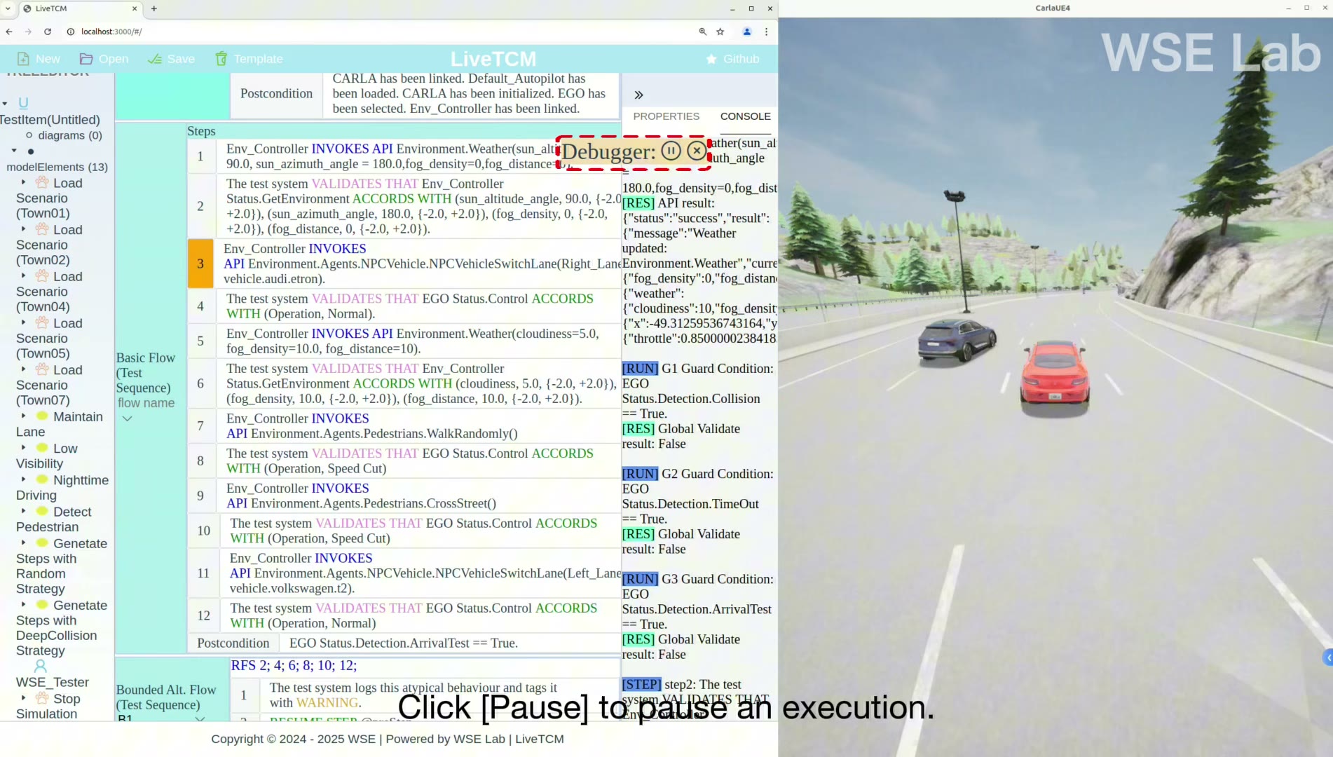 LiveTCM demo screenshot